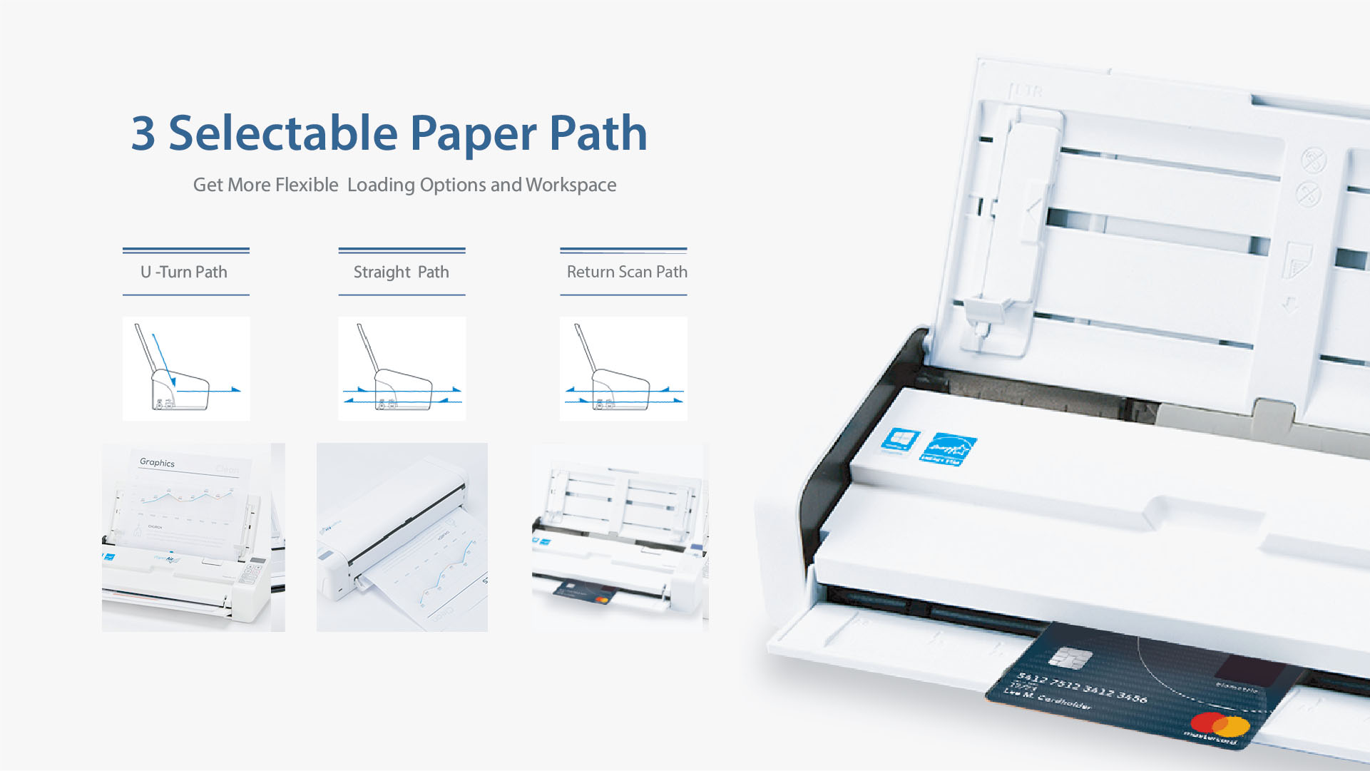 Avision PaperAir 215L ポータブル名刺とドキュメントスキャナー 20ppm PaperAir Manager 