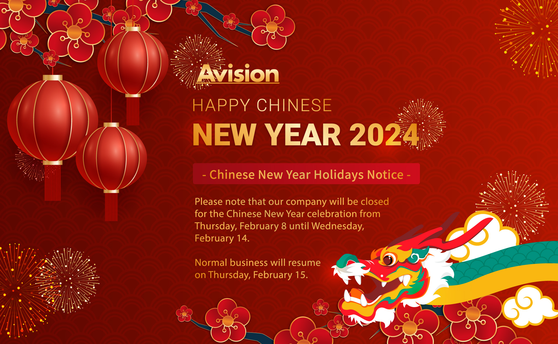 You are currently viewing Chinese New Year Holidays Notice